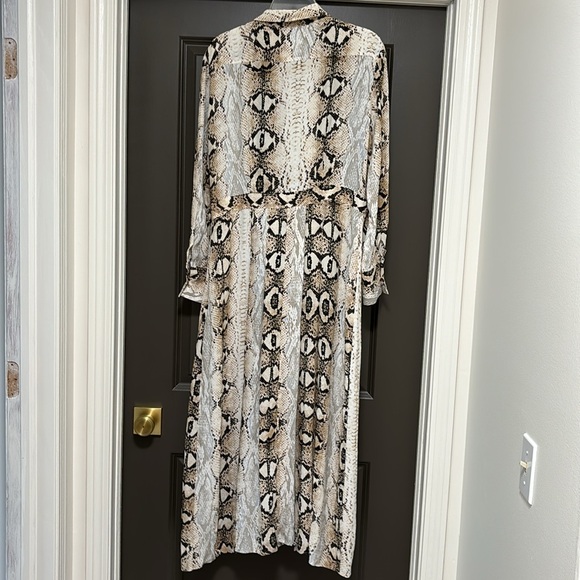 Topshop Midi Snakeskin Print Dress 12 - Picture 8 of 9